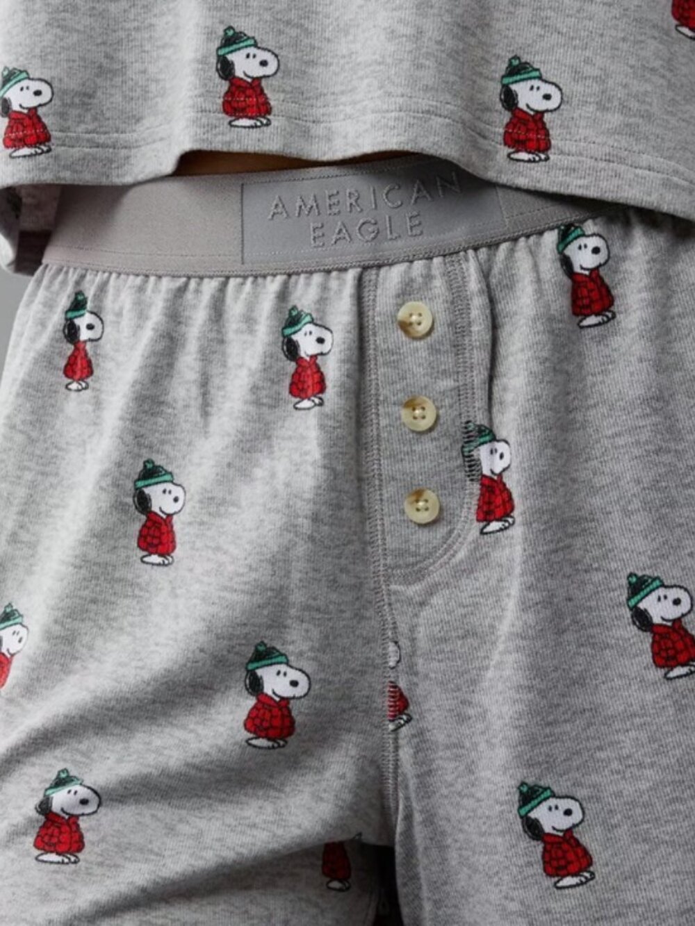 AE Peanuts Plush PJ set, like new! Medium.